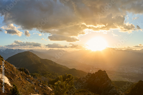 Sonnenuntergang Innsbruck Patscher Kofel