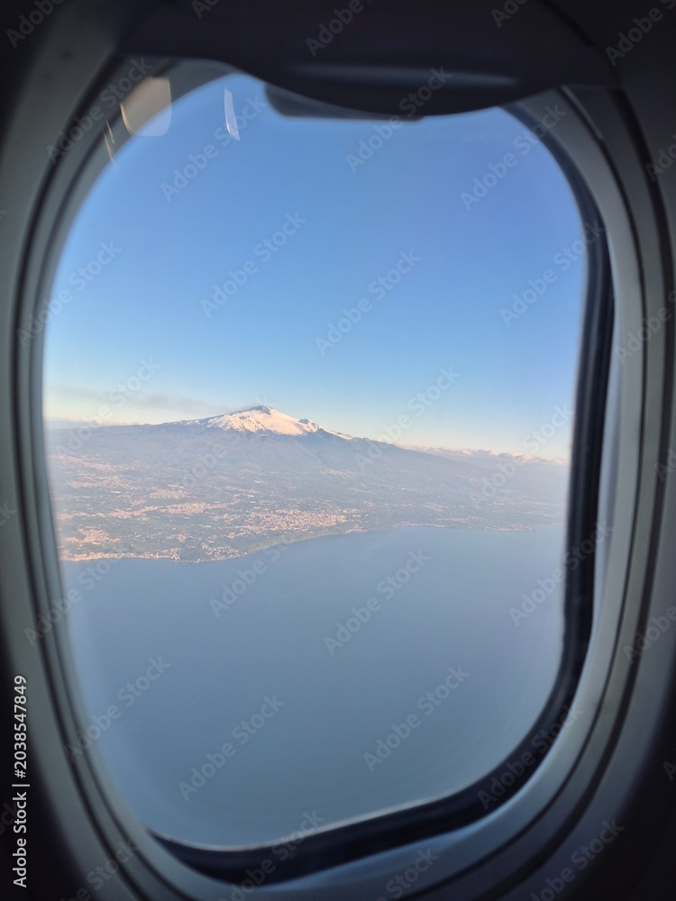 Fototapeta premium Mount Etna in Sicily, aerial view