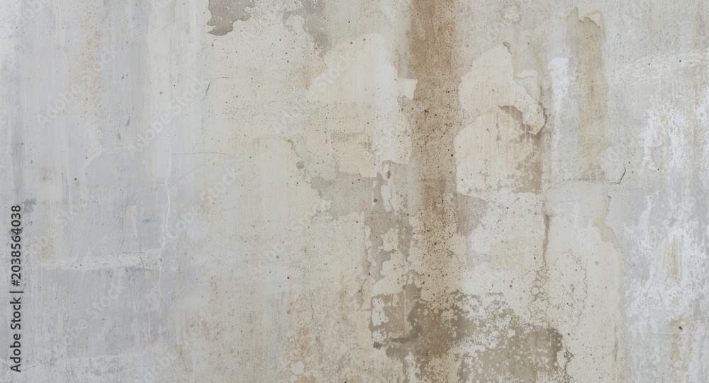 Fototapeta premium Concrete wall texture with visible water stains and soft daylight background