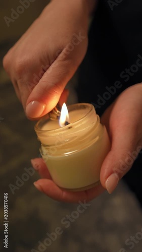 Facial Massage in Spa Salon Slow Motion, Vertical Video Cozy Warm Light Atmosphere