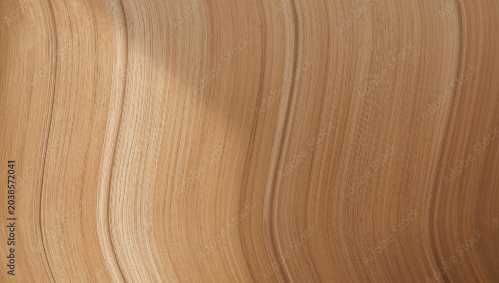 Naklejka premium Curved natural grain on brown wood panel for design and architecture backdrops