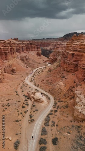 Aerial View of Charyn Canyon National Park in Kazakhstan