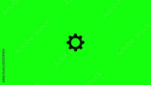 setting Icon vector illustration. Gear Sign icon or Cog settings sign for web and app. setting gear icon isolated on a green background.