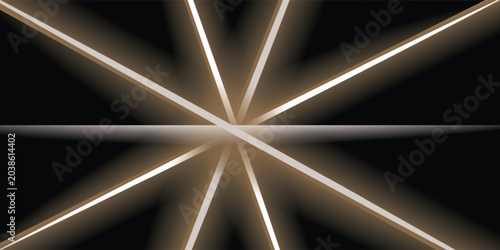 Abstract modern design black background with luxury golden elements vector