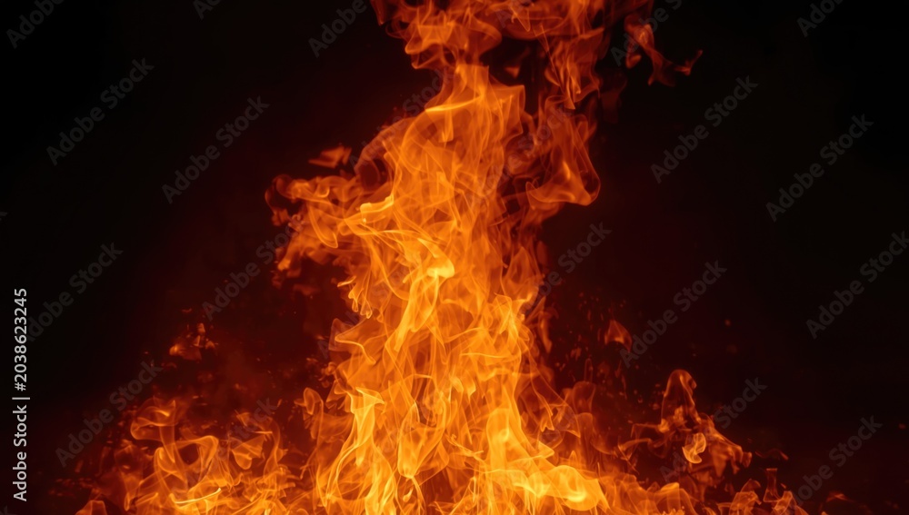 Fototapeta premium Collection of high resolution intricate fire flames