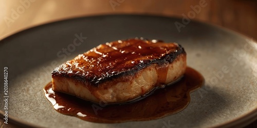 Flavored saba fish steak en...