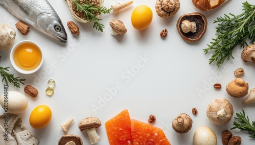 Flat lay arrangement of vit...