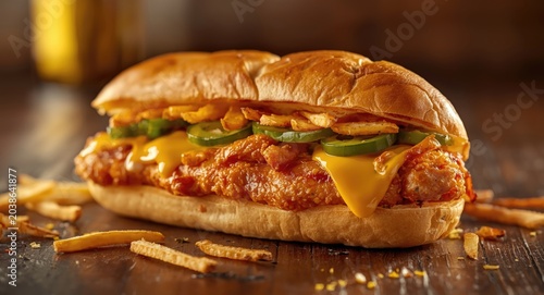 Delicious chicken sandwich ...