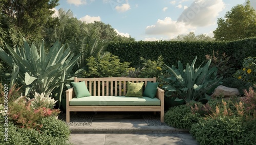 Garden lounge area with cus...