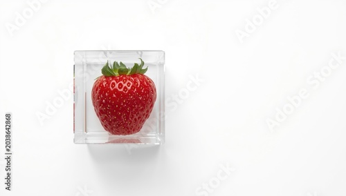 Fresh strawberry inside a t...
