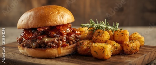 Flavorful bacon jam burger ...