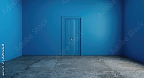 Empty room interior featuri...