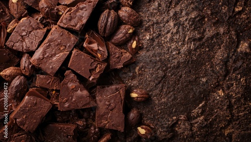 Detailed cracked chocolate ...