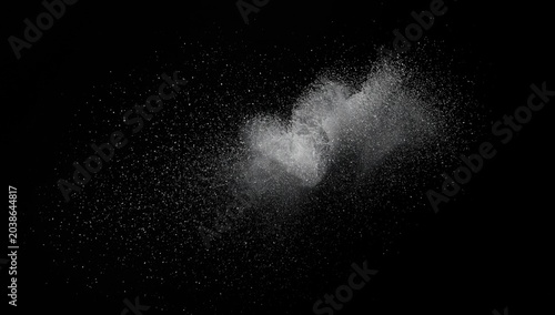 Close up of white dust burs...