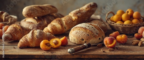 Freshly baked breads and pa...
