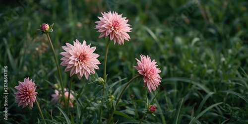 Delicate pink dahlia flower...