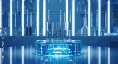 Cosmetic science lab with g...