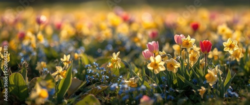 Energetic spring floral sce...