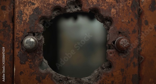 Close up of a weathered met...