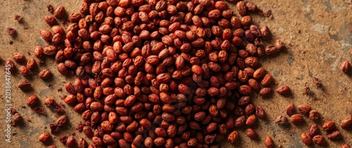 Detailed view of achiote tr...