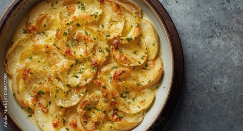 Creamy cheese gratin with s...