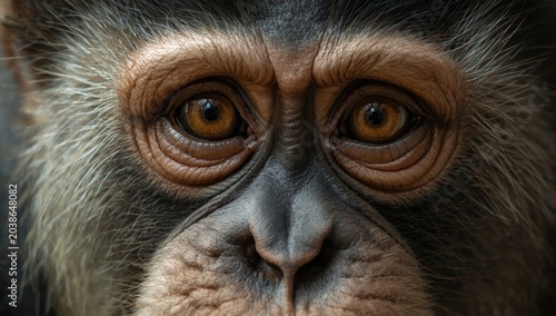 Detailed close up of primat...