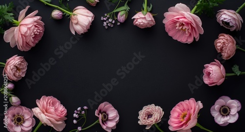 Flat lay of pink and blush ...