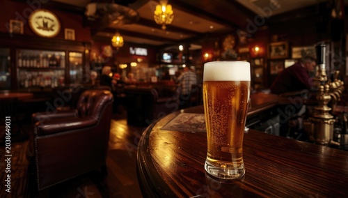 Cozy bar interior in a trad...