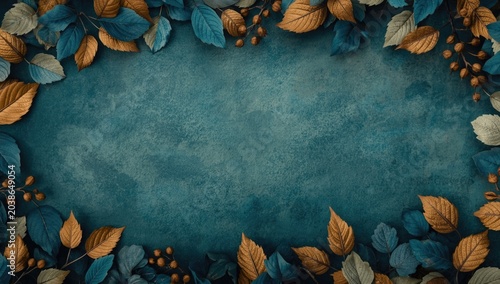 Decorative fall leaves in t...