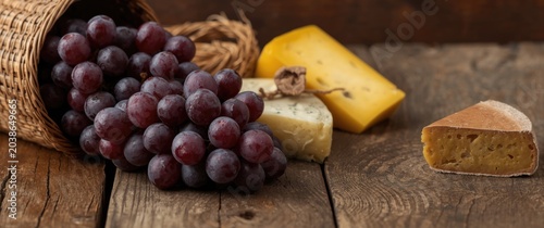 Display of fresh grapes and...