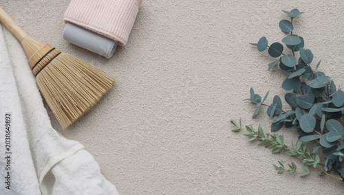 Flat lay background with ba...