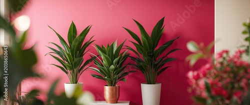 Eye catching pink wall ador...