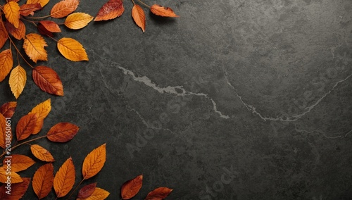 Dark stone slab with a spre...