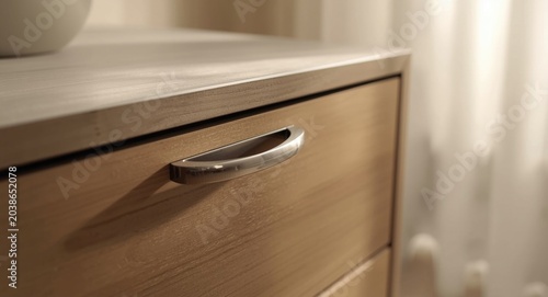 Closeup of sleek metal hand...