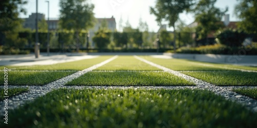 Gravel jointed grass paving providing a durable and natural parking surface