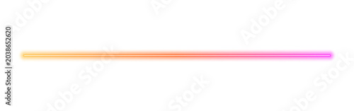 Electric rainbow neon line with glowing multicolor glow effect PNG