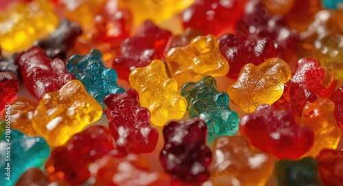 Colorful gummy bears assort...