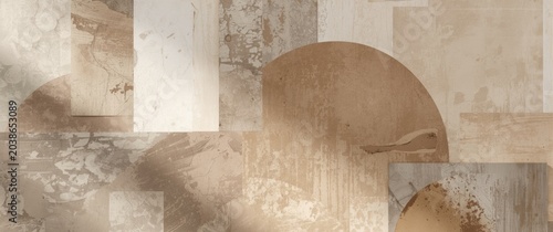 Geometric wabi sabi themed ...