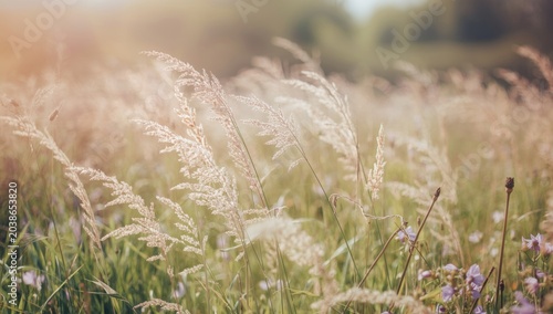 Full mature wild grass in b...