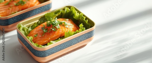 Fresh herb garnished salmon...