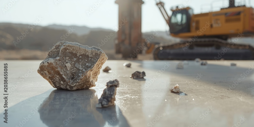 Fototapeta premium Geotechnical investigation using rock specimens from rotary drilling process
