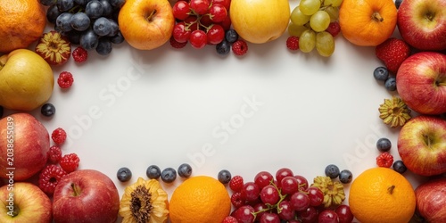 Colorful fruit assortment a...