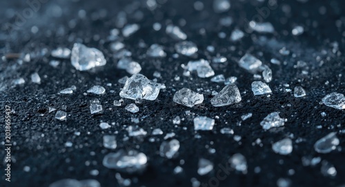 Close up of crushed ice fra...