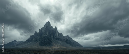 Dragon like mountain peak w...