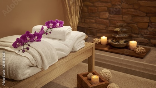 Healing spa area with tradi...