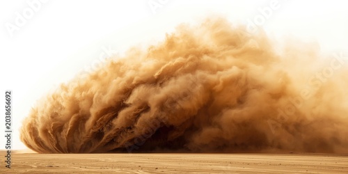 Fine sand storm swirling in...