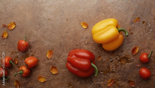 Freshly picked red yellow a...