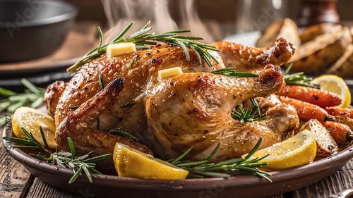 Whole Roasted Chicken With Crispy Skin and Herbs