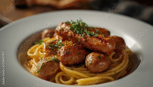 Flavorful sausage pasta arr...