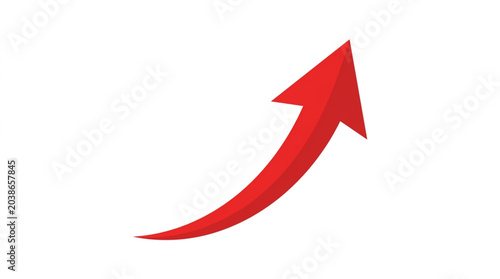 Photos Red Arrow Showing Upward Trend.